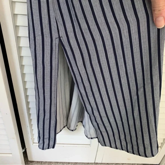 Carve Designs Macy Dress Navy Stripe Women’s Large Relaxed Cami‎ Maxi Dress NWT